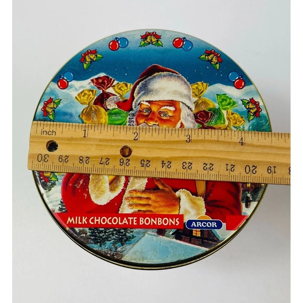 Vintage Real Peanut Milk Chocolate BonBons  Cylinder Holiday Classic Tin Can